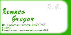 renato gregor business card